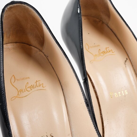 Christian Louboutin Black Patent Calf Leather Pumps. - Picture 8 of 10